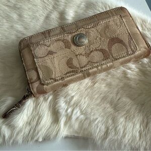 Coach Signature Penelope Zip Around Wallet